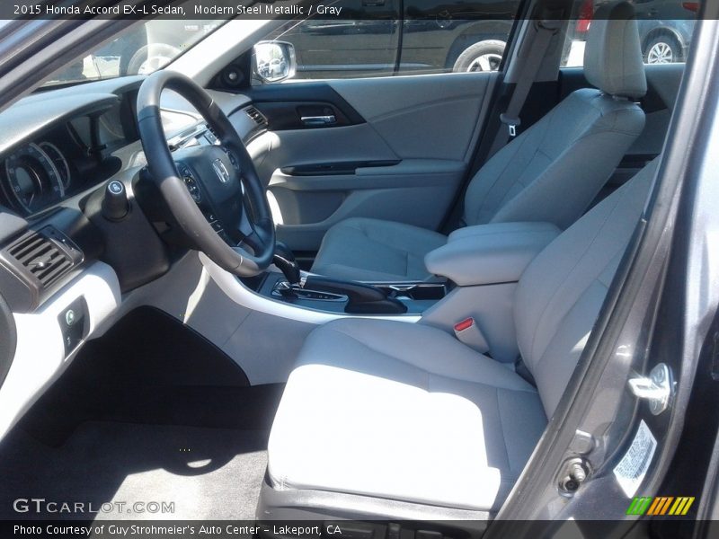 Modern Steel Metallic / Gray 2015 Honda Accord EX-L Sedan
