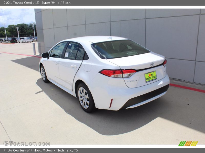 Super White / Black 2021 Toyota Corolla LE