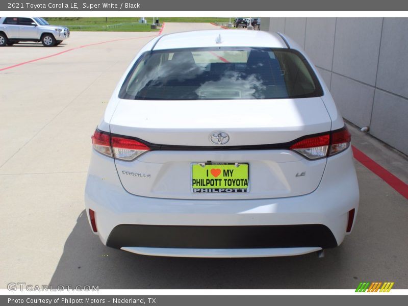 Super White / Black 2021 Toyota Corolla LE