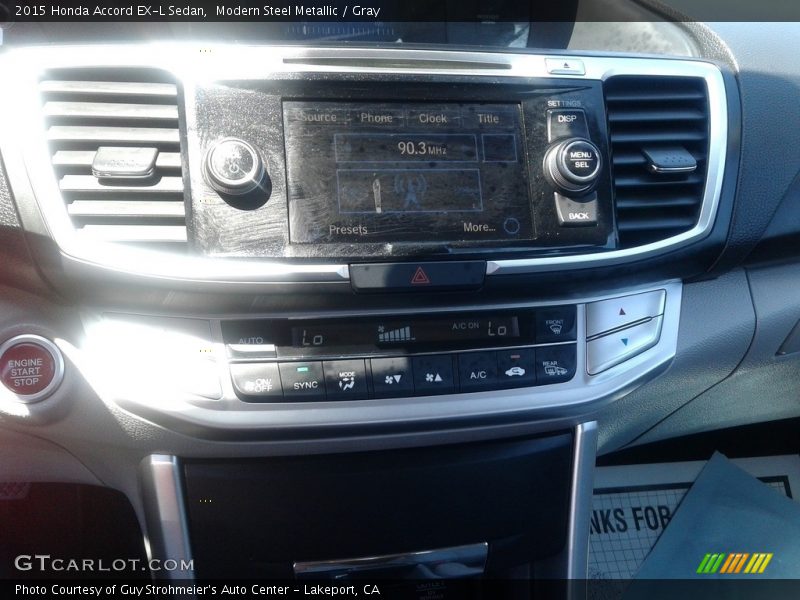 Modern Steel Metallic / Gray 2015 Honda Accord EX-L Sedan