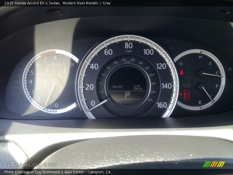 Modern Steel Metallic / Gray 2015 Honda Accord EX-L Sedan