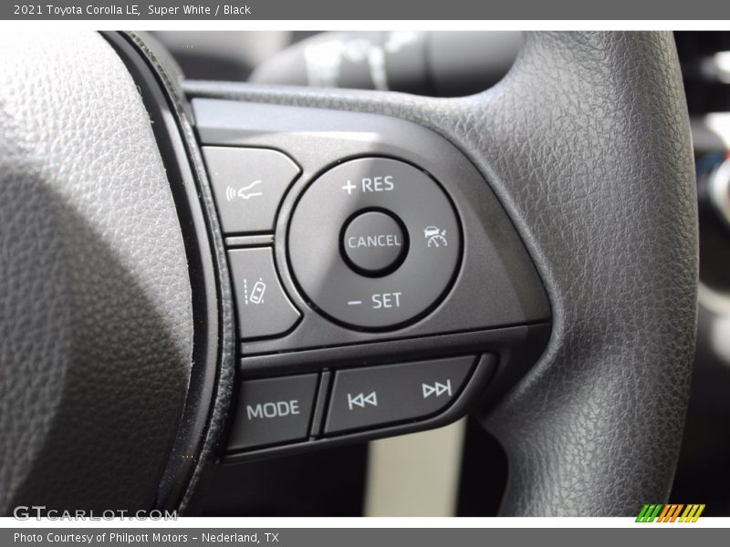 Super White / Black 2021 Toyota Corolla LE