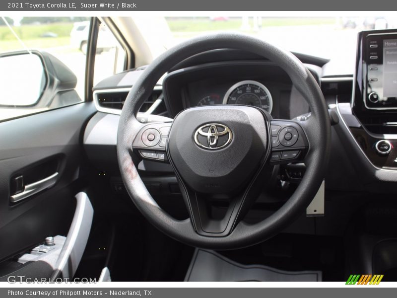 Super White / Black 2021 Toyota Corolla LE