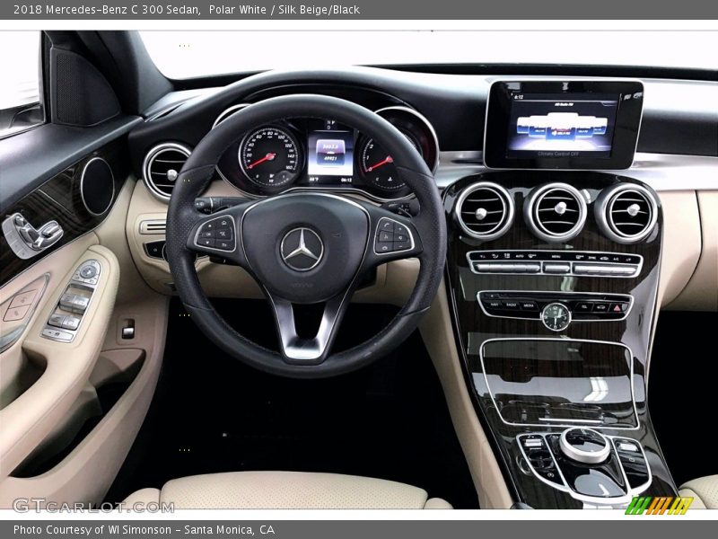 Polar White / Silk Beige/Black 2018 Mercedes-Benz C 300 Sedan