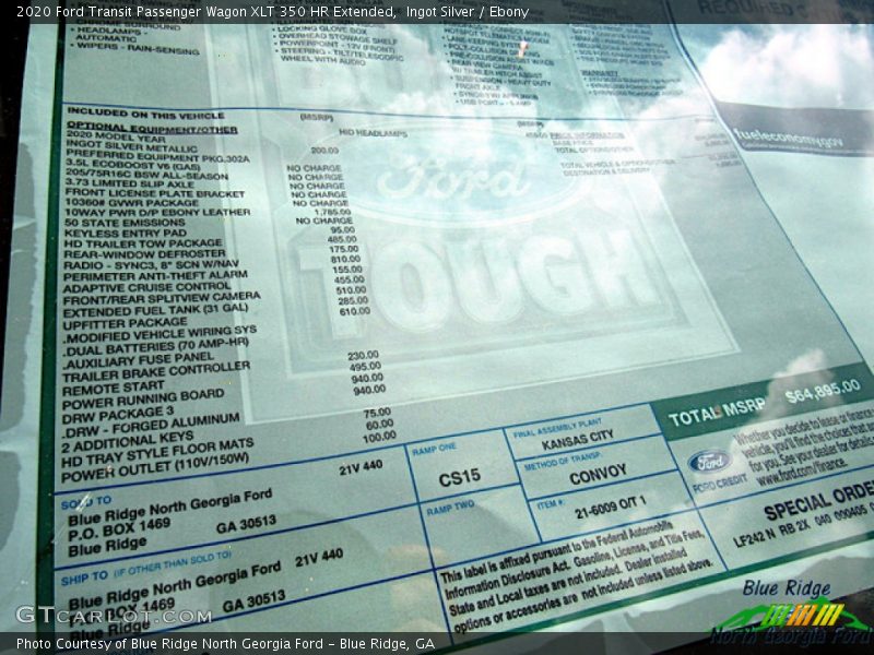 Ingot Silver / Ebony 2020 Ford Transit Passenger Wagon XLT 350 HR Extended