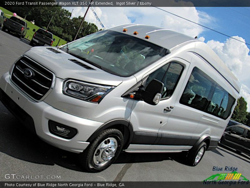 Ingot Silver / Ebony 2020 Ford Transit Passenger Wagon XLT 350 HR Extended