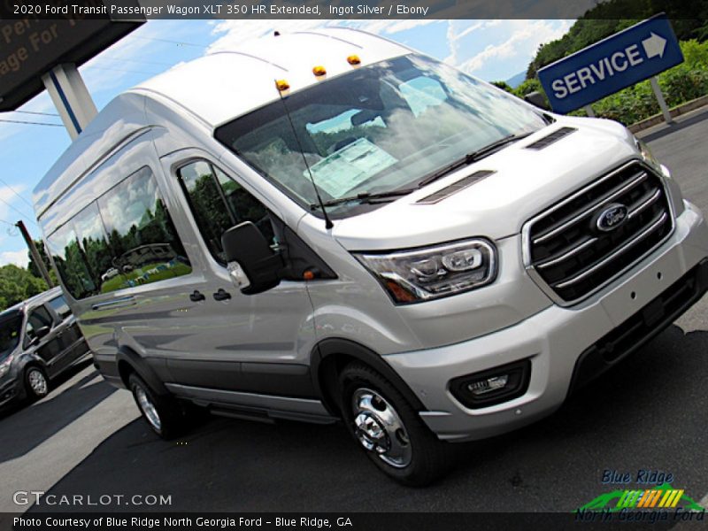 Ingot Silver / Ebony 2020 Ford Transit Passenger Wagon XLT 350 HR Extended