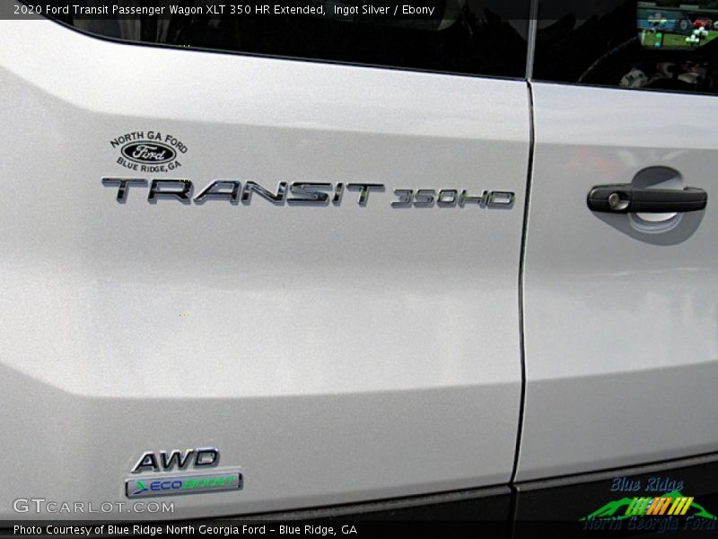 Ingot Silver / Ebony 2020 Ford Transit Passenger Wagon XLT 350 HR Extended