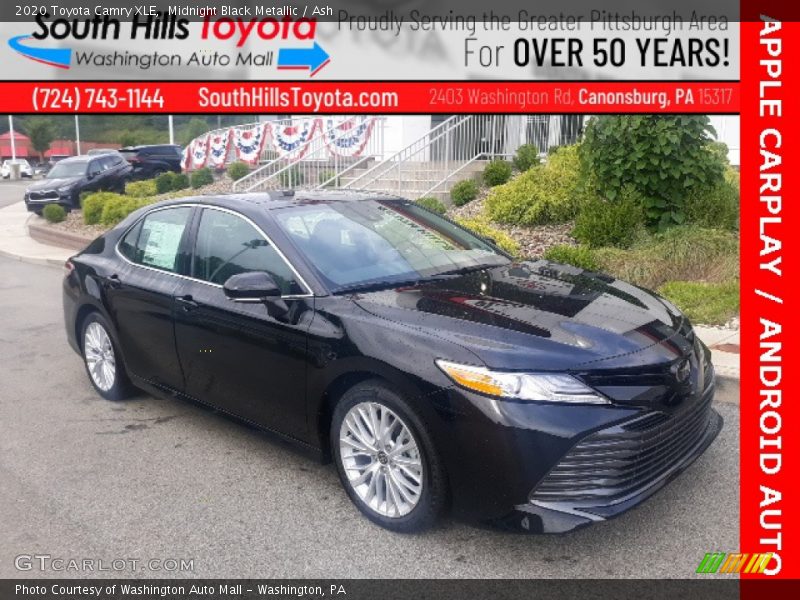 Midnight Black Metallic / Ash 2020 Toyota Camry XLE