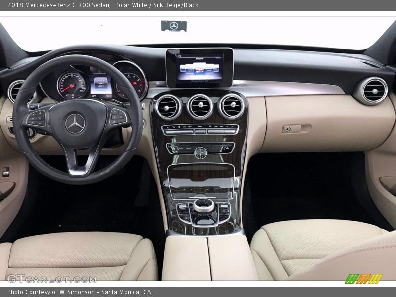 Polar White / Silk Beige/Black 2018 Mercedes-Benz C 300 Sedan