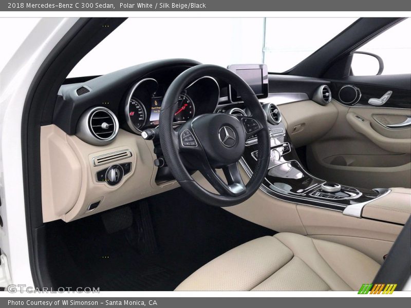 Polar White / Silk Beige/Black 2018 Mercedes-Benz C 300 Sedan