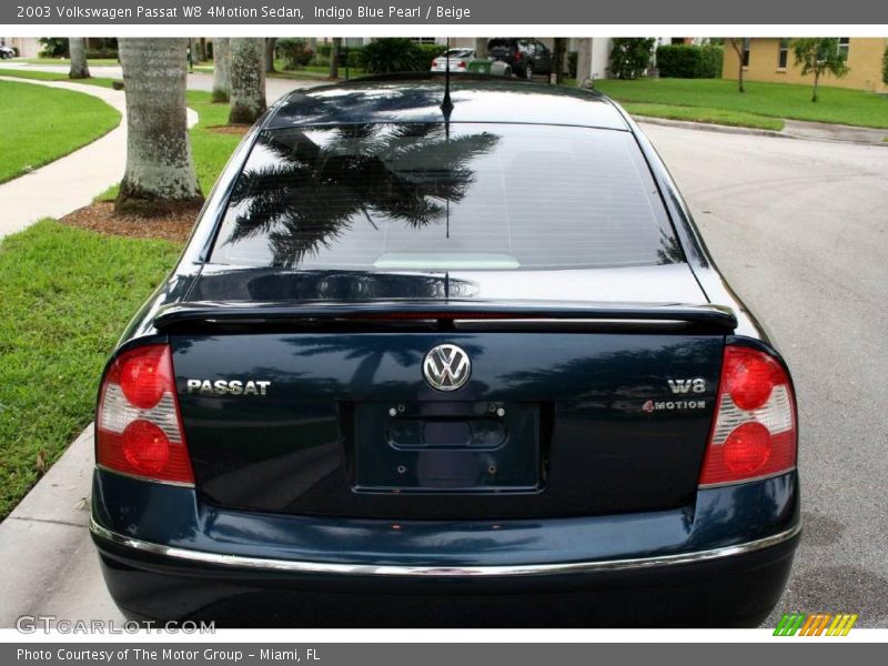 Indigo Blue Pearl / Beige 2003 Volkswagen Passat W8 4Motion Sedan