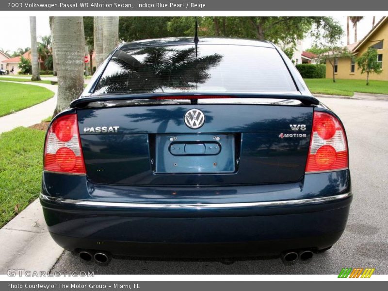 Indigo Blue Pearl / Beige 2003 Volkswagen Passat W8 4Motion Sedan