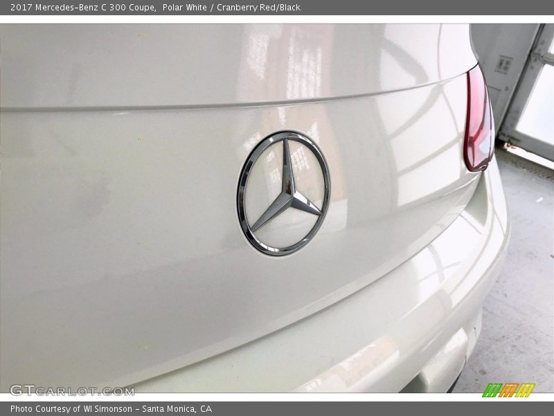 Polar White / Cranberry Red/Black 2017 Mercedes-Benz C 300 Coupe