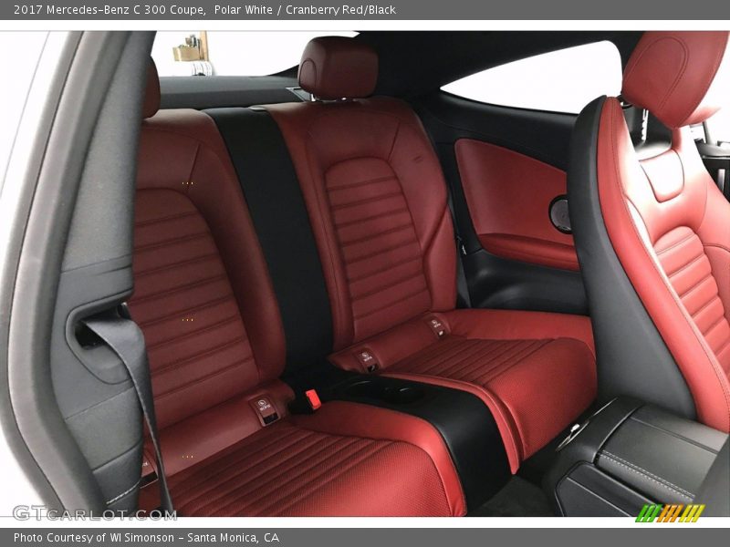 Polar White / Cranberry Red/Black 2017 Mercedes-Benz C 300 Coupe