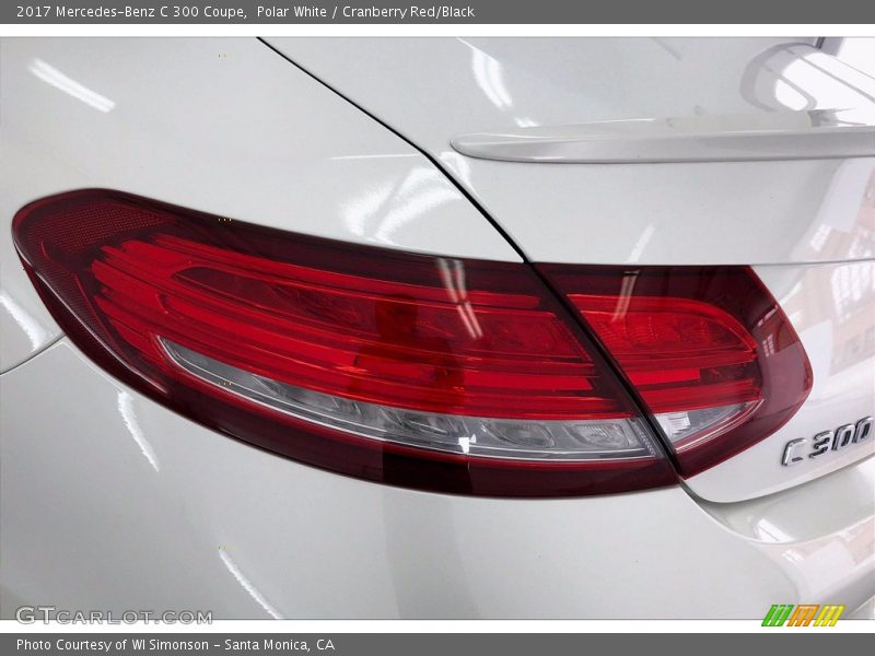 Polar White / Cranberry Red/Black 2017 Mercedes-Benz C 300 Coupe