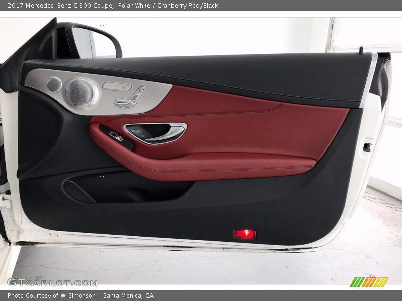 Polar White / Cranberry Red/Black 2017 Mercedes-Benz C 300 Coupe
