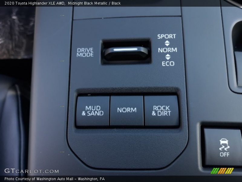 Midnight Black Metallic / Black 2020 Toyota Highlander XLE AWD