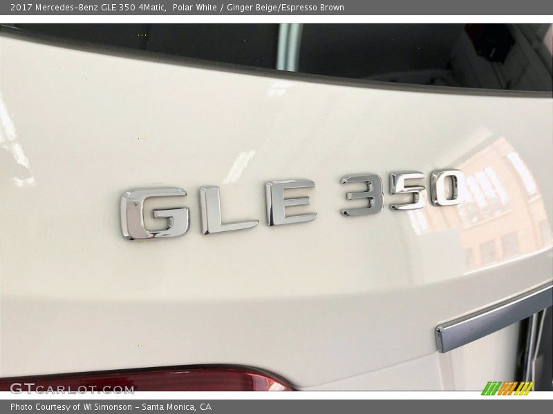Polar White / Ginger Beige/Espresso Brown 2017 Mercedes-Benz GLE 350 4Matic
