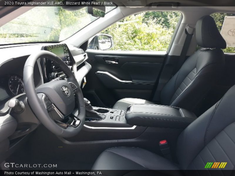Blizzard White Pearl / Black 2020 Toyota Highlander XLE AWD