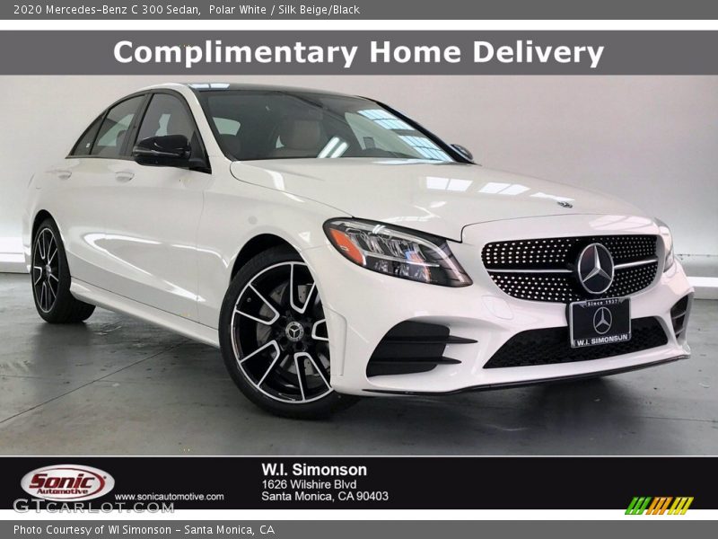 Polar White / Silk Beige/Black 2020 Mercedes-Benz C 300 Sedan