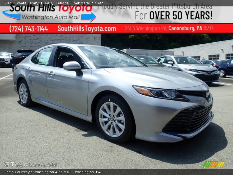 Celestial Silver Metallic / Ash 2020 Toyota Camry LE AWD