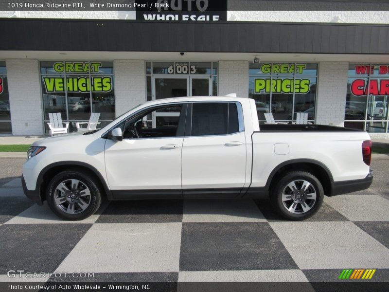 White Diamond Pearl / Black 2019 Honda Ridgeline RTL