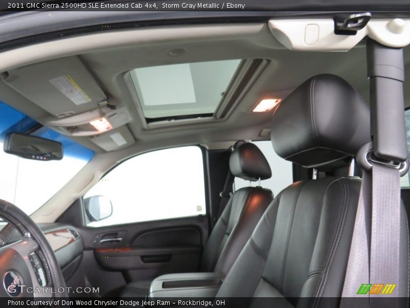 Storm Gray Metallic / Ebony 2011 GMC Sierra 2500HD SLE Extended Cab 4x4
