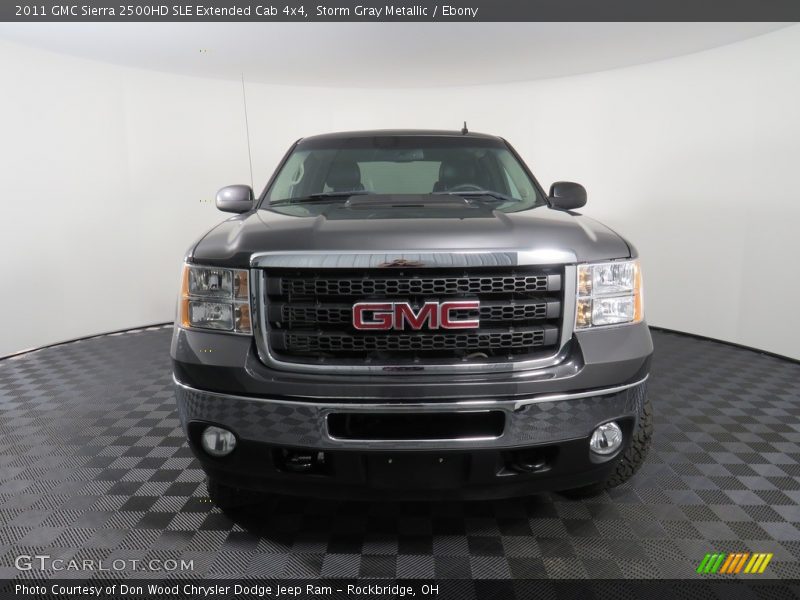 Storm Gray Metallic / Ebony 2011 GMC Sierra 2500HD SLE Extended Cab 4x4