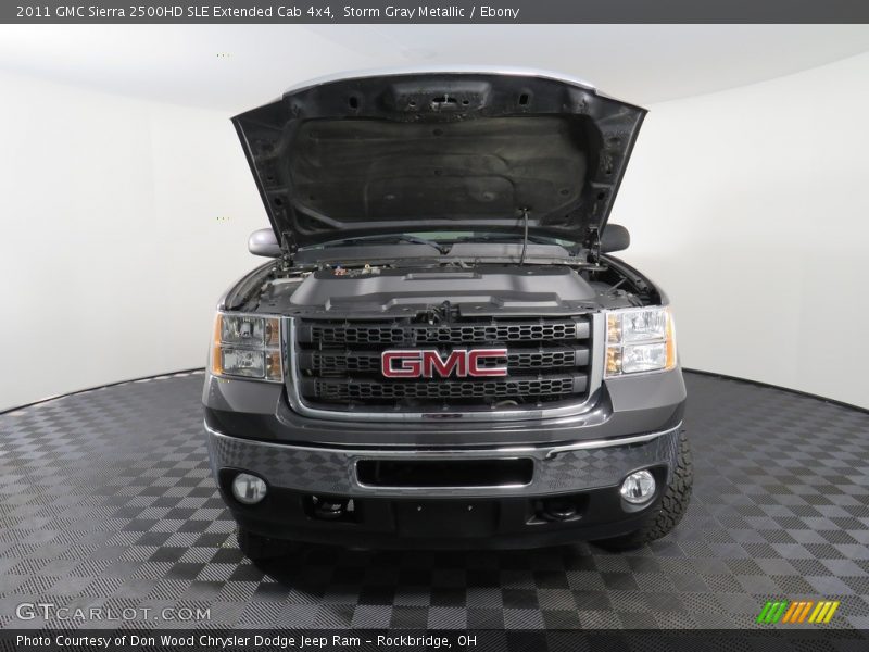 Storm Gray Metallic / Ebony 2011 GMC Sierra 2500HD SLE Extended Cab 4x4