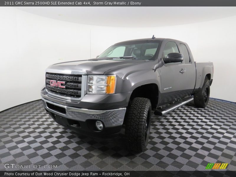 Storm Gray Metallic / Ebony 2011 GMC Sierra 2500HD SLE Extended Cab 4x4