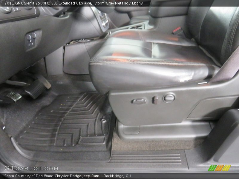 Storm Gray Metallic / Ebony 2011 GMC Sierra 2500HD SLE Extended Cab 4x4