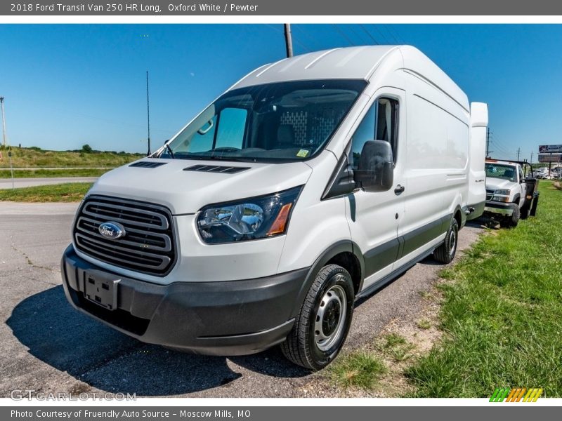 Oxford White / Pewter 2018 Ford Transit Van 250 HR Long