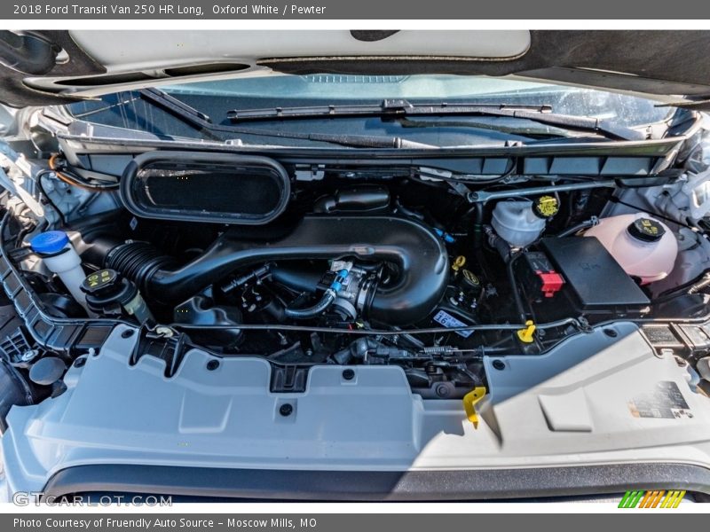 Oxford White / Pewter 2018 Ford Transit Van 250 HR Long