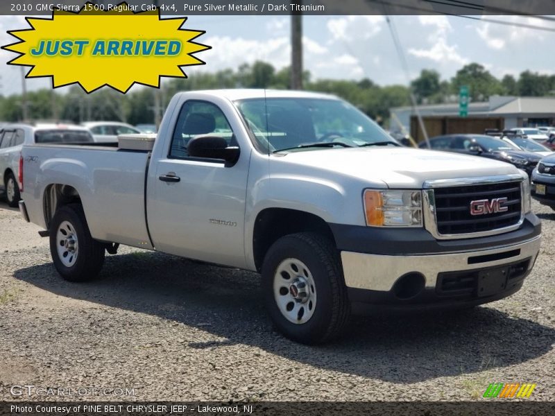 Pure Silver Metallic / Dark Titanium 2010 GMC Sierra 1500 Regular Cab 4x4