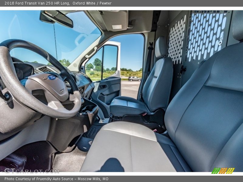 Oxford White / Pewter 2018 Ford Transit Van 250 HR Long