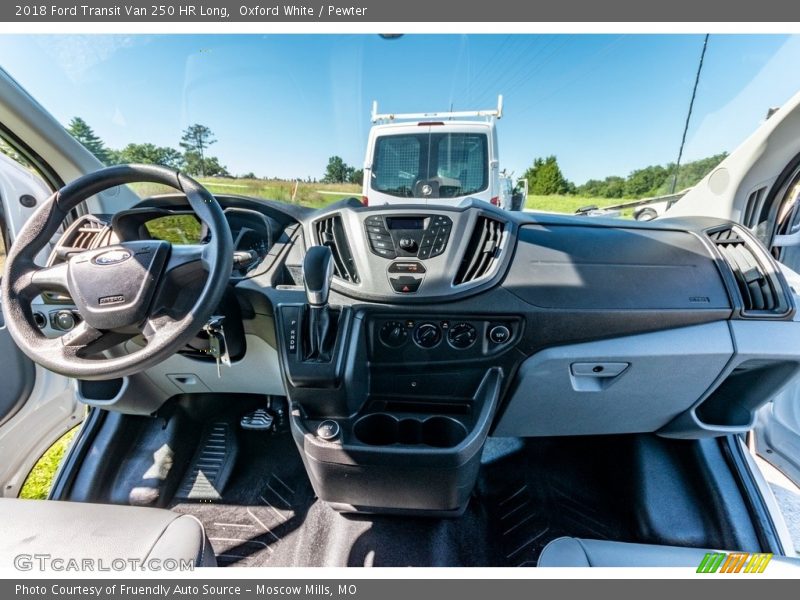 Oxford White / Pewter 2018 Ford Transit Van 250 HR Long