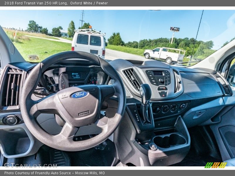 Oxford White / Pewter 2018 Ford Transit Van 250 HR Long