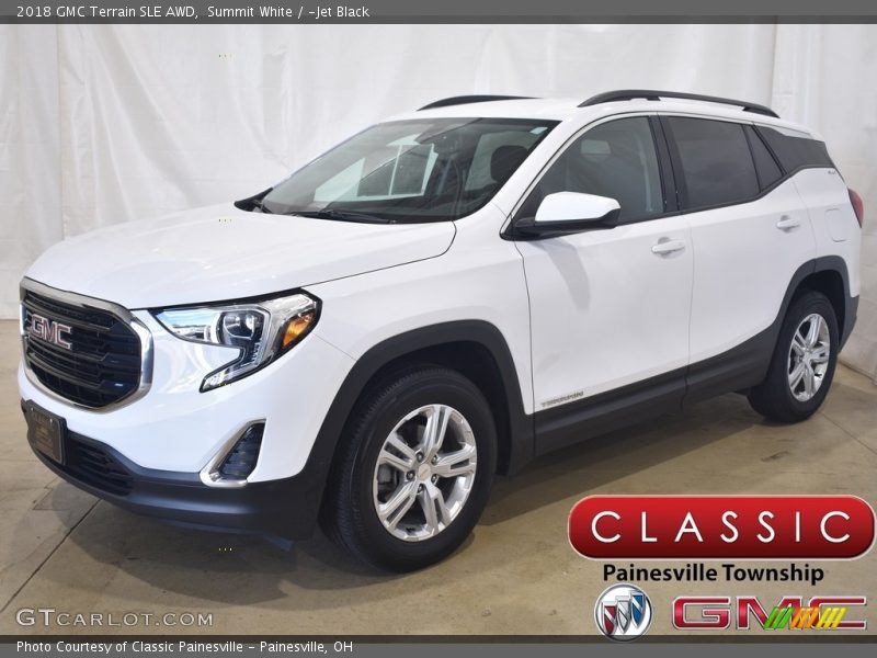 Summit White / ­Jet Black 2018 GMC Terrain SLE AWD