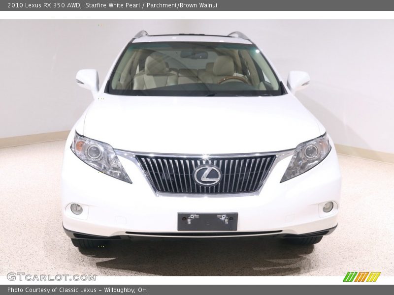 Starfire White Pearl / Parchment/Brown Walnut 2010 Lexus RX 350 AWD