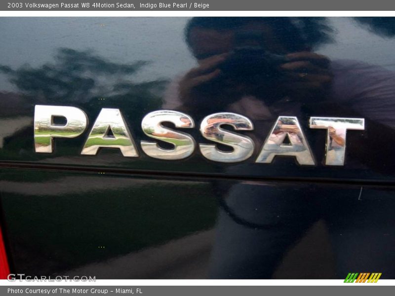 Indigo Blue Pearl / Beige 2003 Volkswagen Passat W8 4Motion Sedan