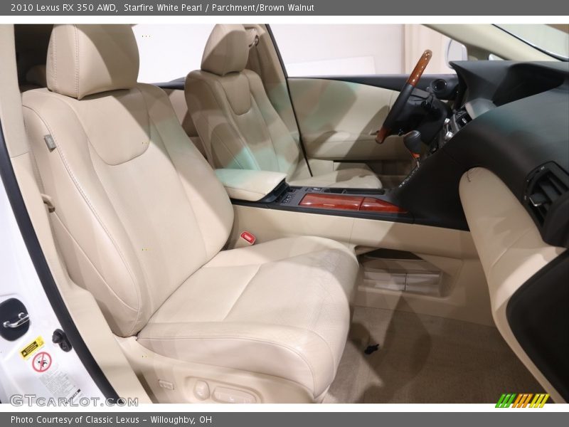 Starfire White Pearl / Parchment/Brown Walnut 2010 Lexus RX 350 AWD
