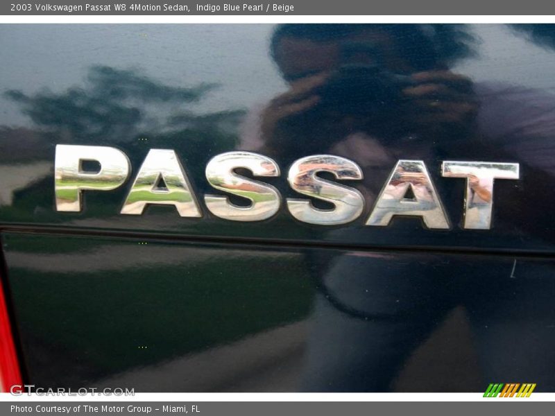 Indigo Blue Pearl / Beige 2003 Volkswagen Passat W8 4Motion Sedan