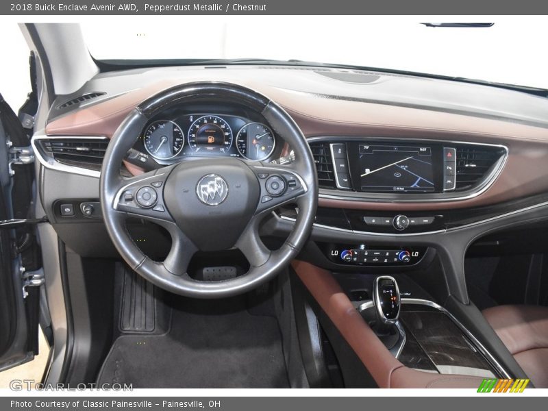 Pepperdust Metallic / Chestnut 2018 Buick Enclave Avenir AWD
