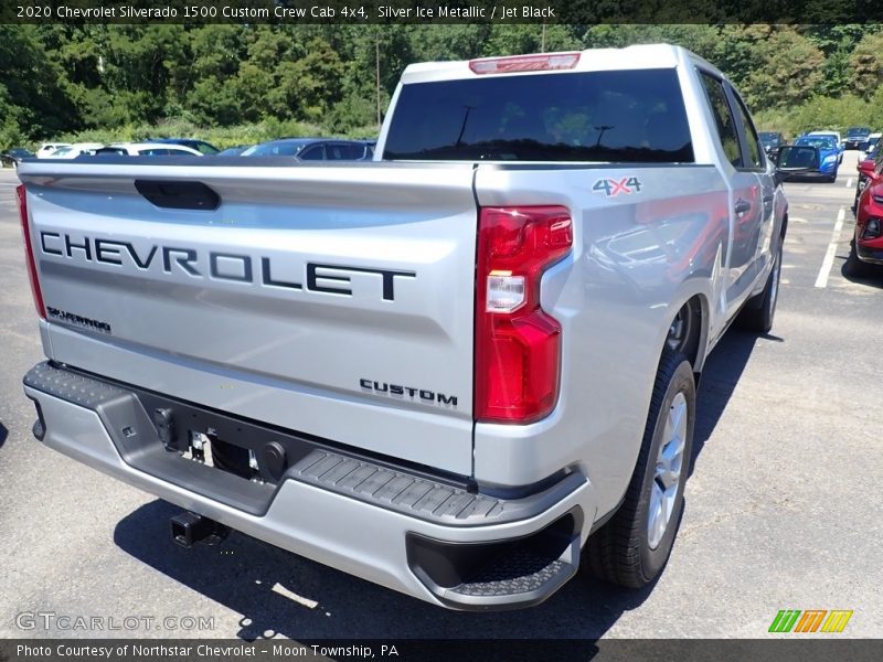 Silver Ice Metallic / Jet Black 2020 Chevrolet Silverado 1500 Custom Crew Cab 4x4