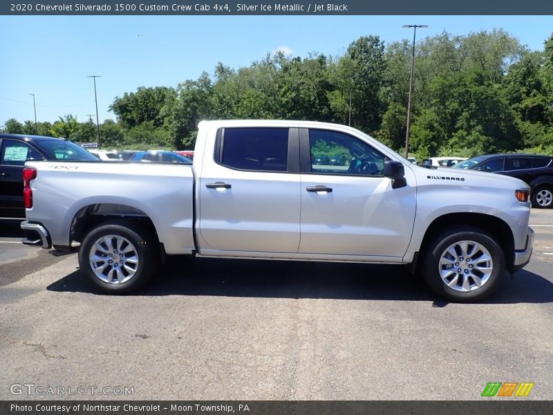 Silver Ice Metallic / Jet Black 2020 Chevrolet Silverado 1500 Custom Crew Cab 4x4