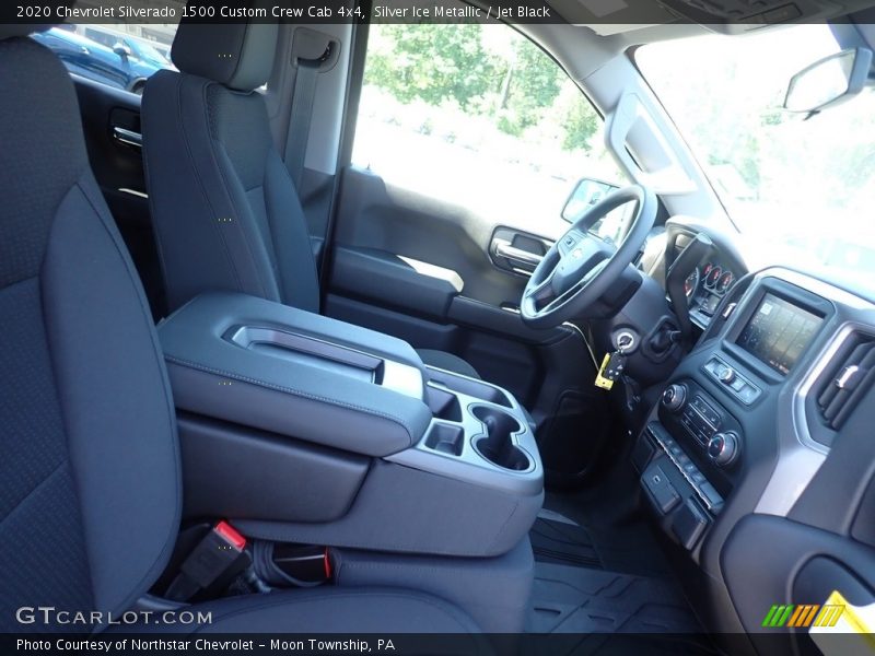 Silver Ice Metallic / Jet Black 2020 Chevrolet Silverado 1500 Custom Crew Cab 4x4