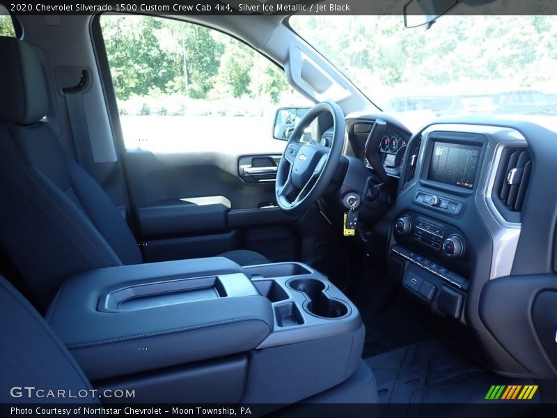 Silver Ice Metallic / Jet Black 2020 Chevrolet Silverado 1500 Custom Crew Cab 4x4