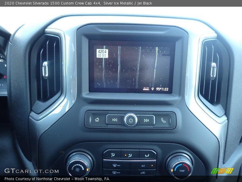 Silver Ice Metallic / Jet Black 2020 Chevrolet Silverado 1500 Custom Crew Cab 4x4