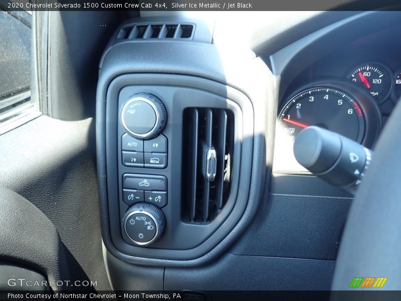 Silver Ice Metallic / Jet Black 2020 Chevrolet Silverado 1500 Custom Crew Cab 4x4
